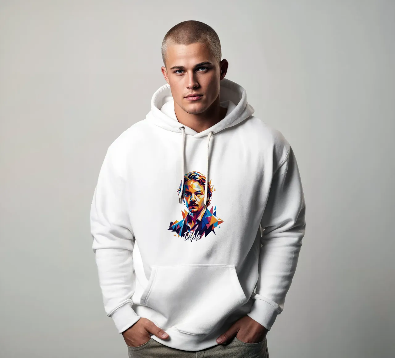 Diplo Portrait in WPAP Pop Art Hoodie von vectorartnesia