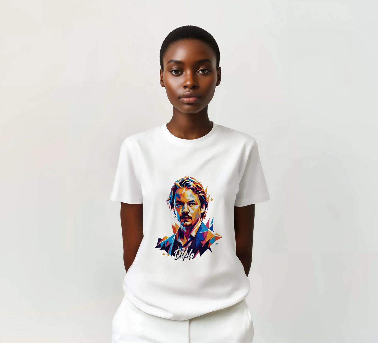 Diplo Portrait in WPAP Pop Art t-shirt da vectorartnesia