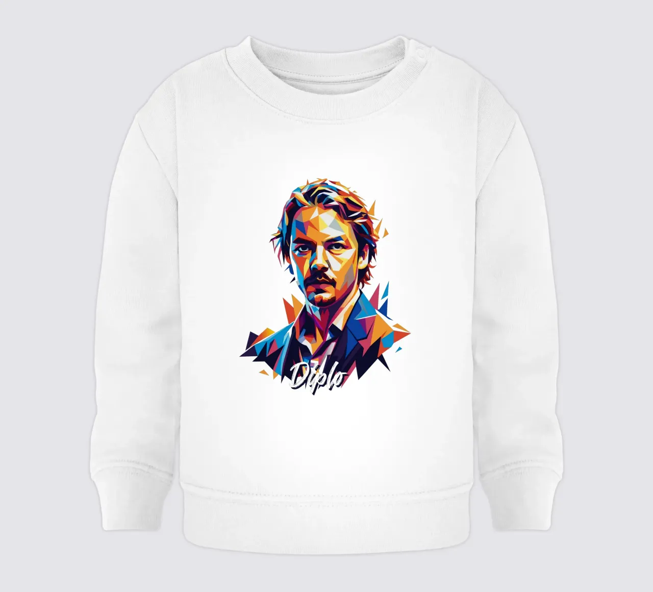 Diplo Portrait in WPAP Pop Art sudadera de bebé de vectorartnesia