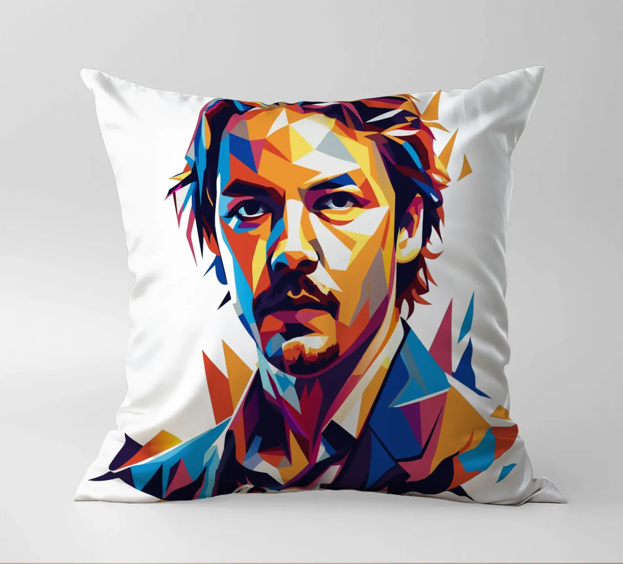 Diplo Portrait in WPAP Pop Art cuscino da vectorartnesia