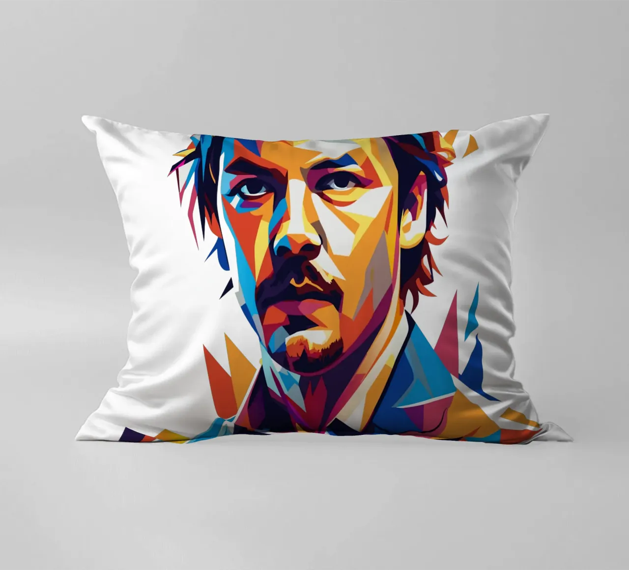 Diplo Portrait in WPAP Pop Art cuscino da vectorartnesia