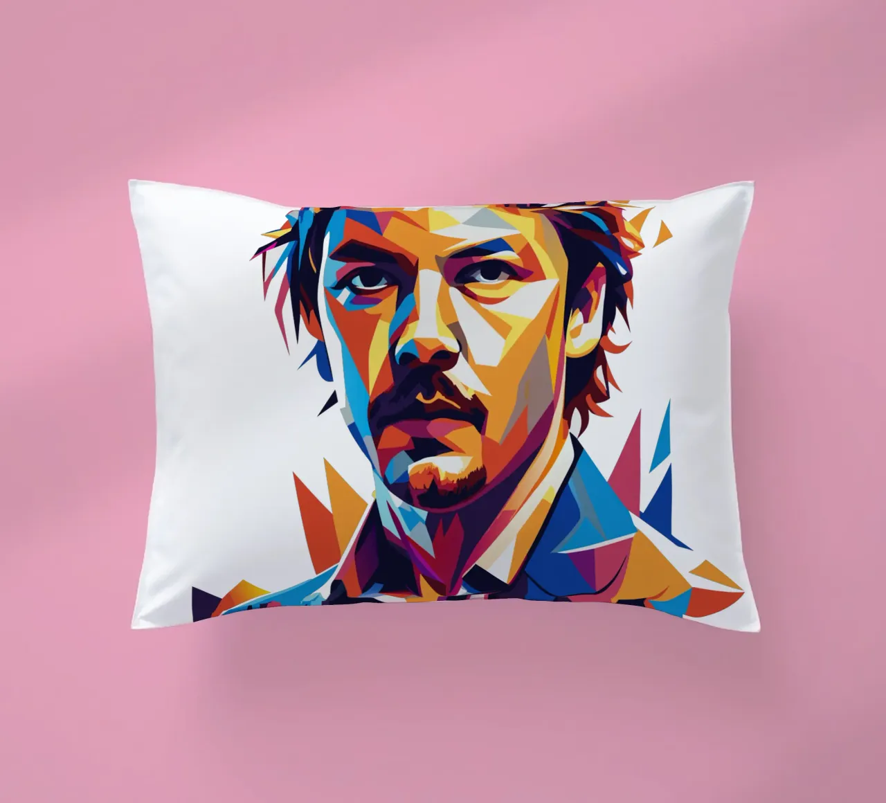 Diplo Portrait in WPAP Pop Art cuscino da vectorartnesia