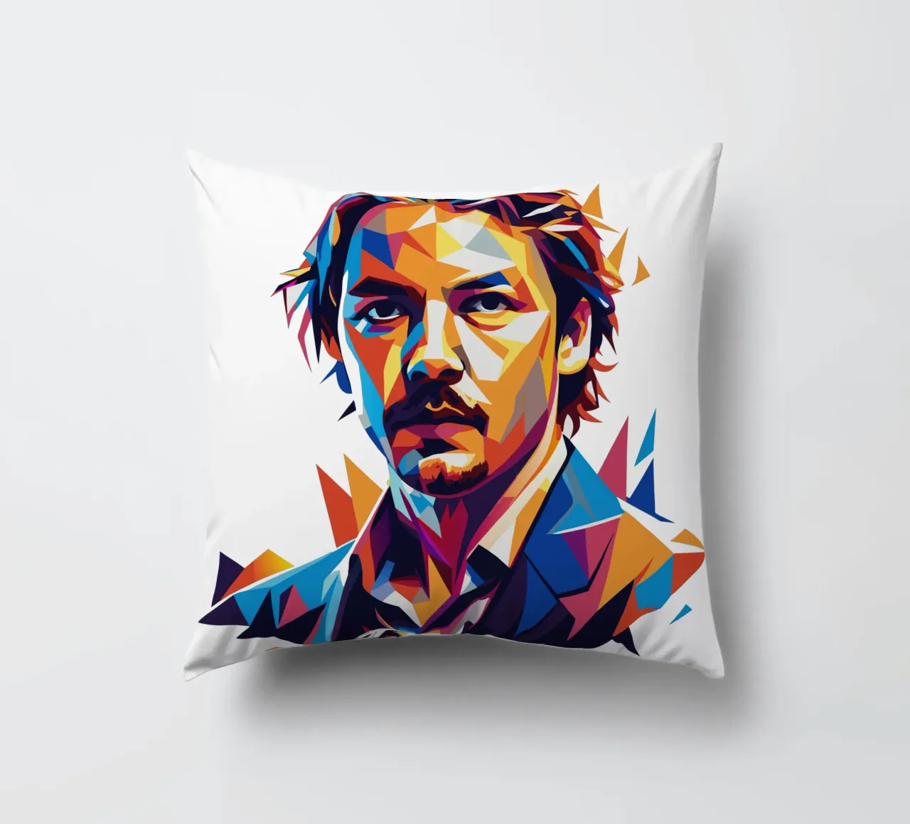 Diplo Portrait in WPAP Pop Art cuscino da vectorartnesia