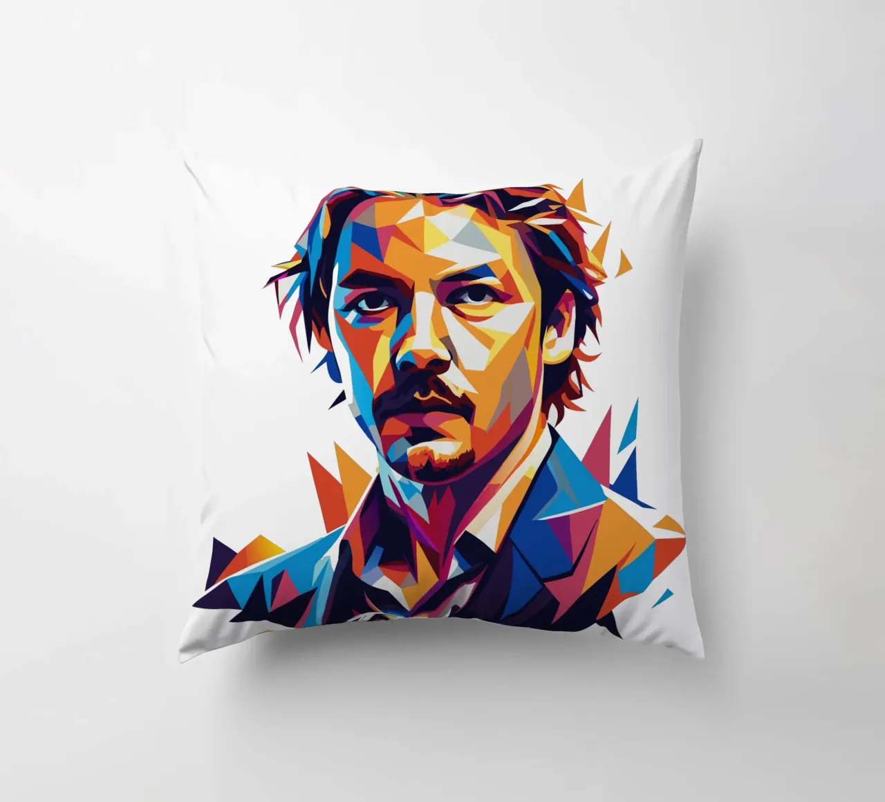 Diplo Portrait in WPAP Pop Art cuscino da vectorartnesia