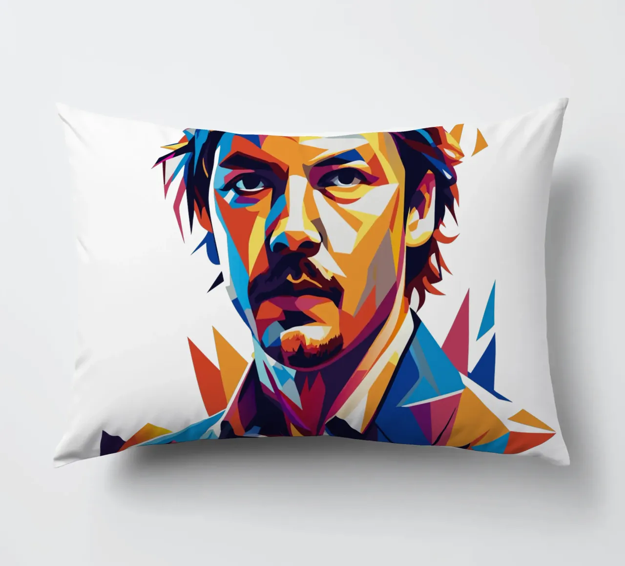 Diplo Portrait in WPAP Pop Art cuscino da vectorartnesia