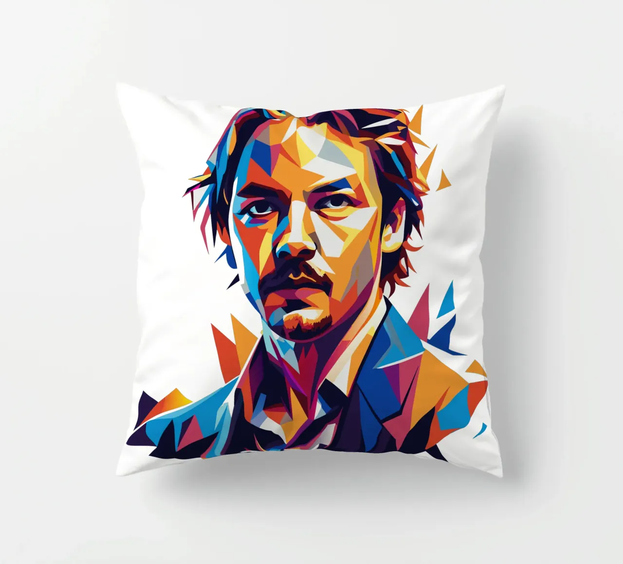 Diplo Portrait in WPAP Pop Art cuscino da vectorartnesia