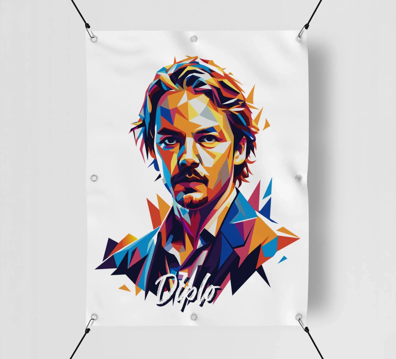 Diplo Portrait in WPAP Pop Art telo in pvc da vectorartnesia