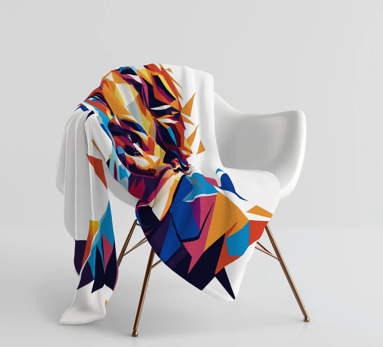 Diplo Portrait in WPAP Pop Art coperta in pile da vectorartnesia
