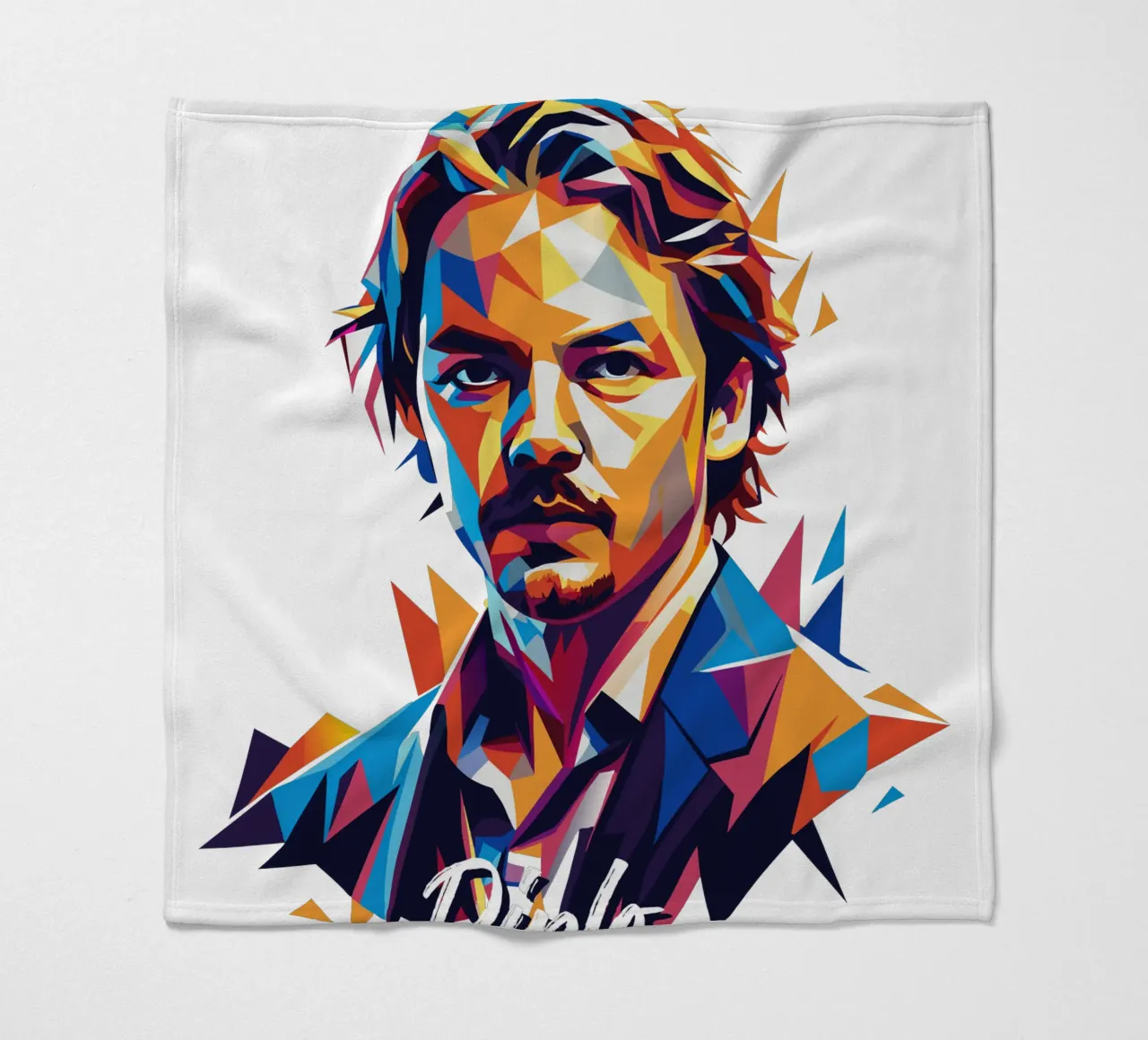 Diplo Portrait in WPAP Pop Art coperta in pile da vectorartnesia