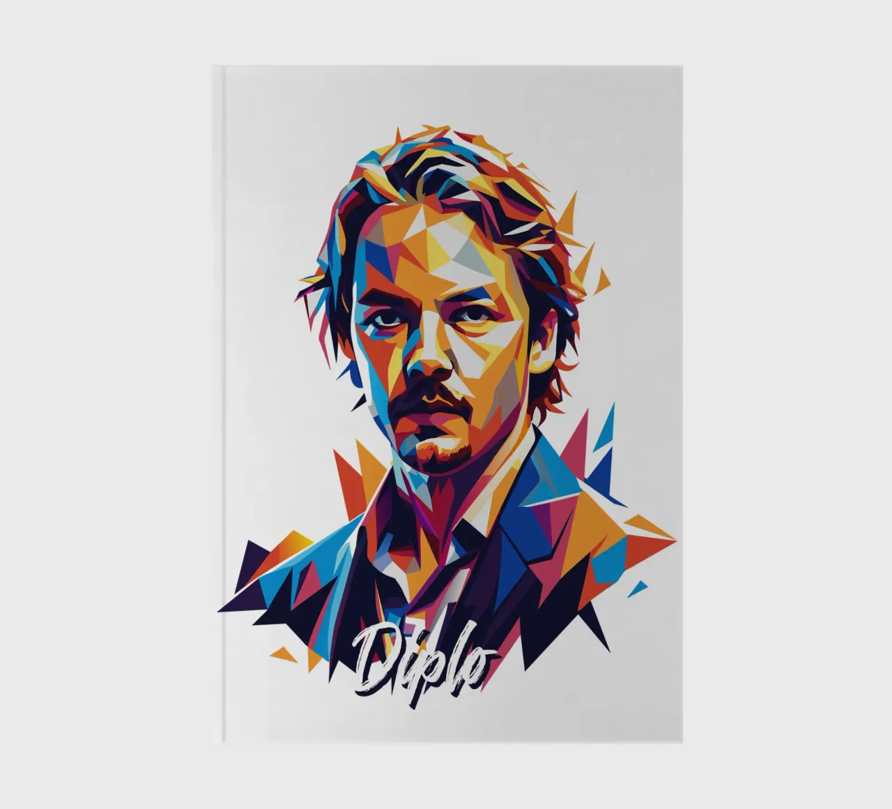 Diplo Portrait in WPAP Pop Art notebook by vectorartnesia