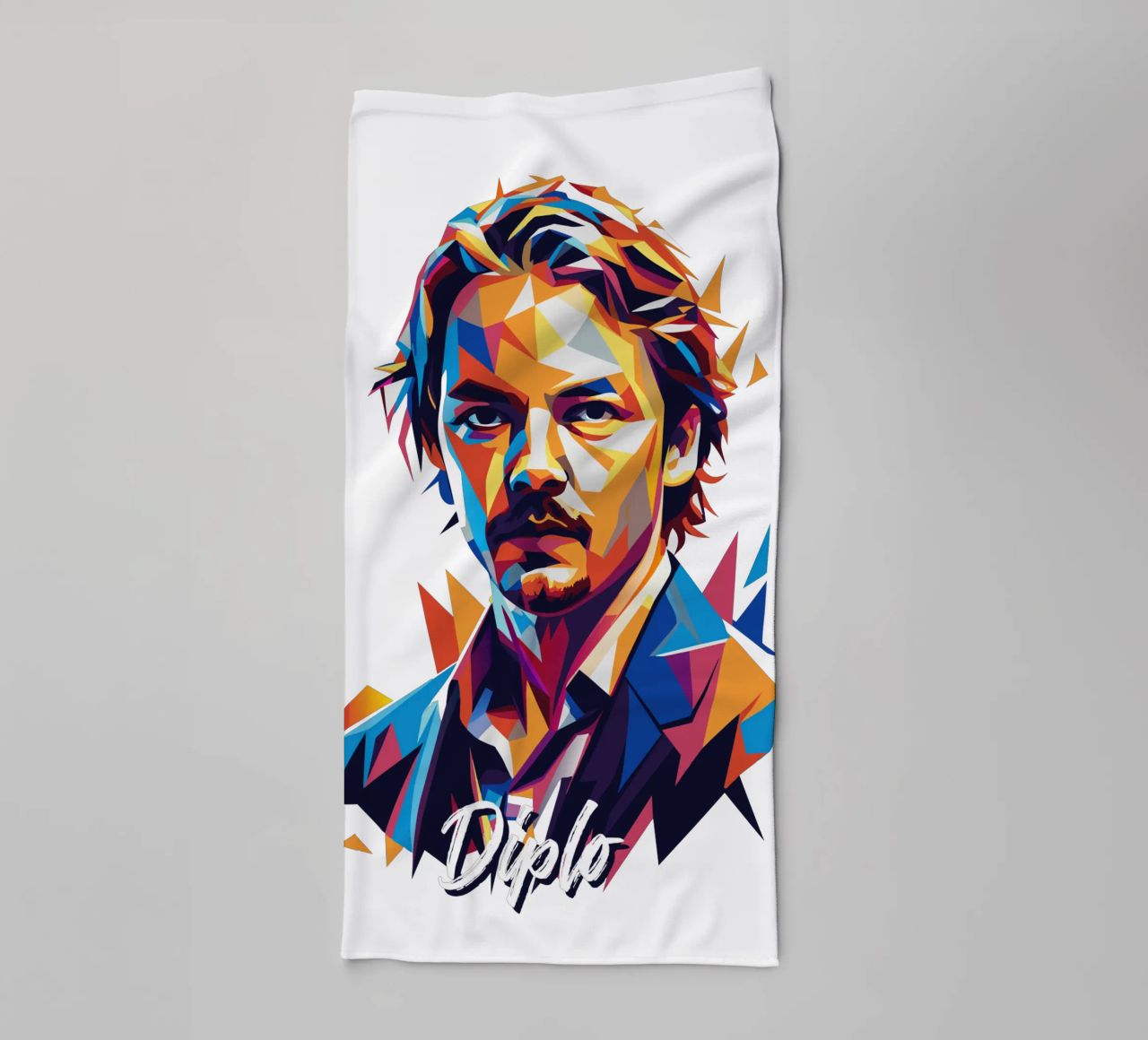 Diplo Portrait in WPAP Pop Art asciugamano da bagno da vectorartnesia
