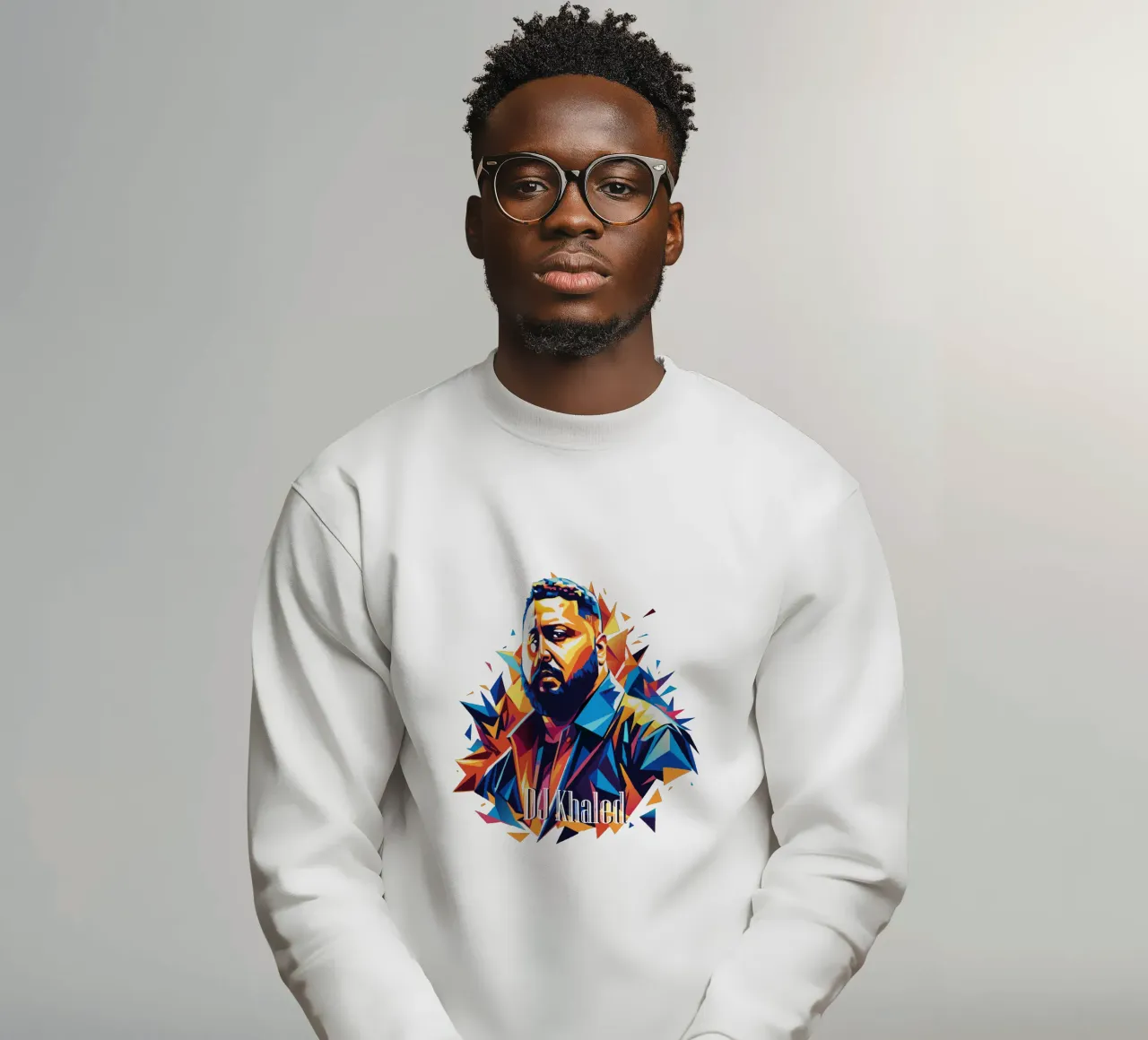 DJ Khaled Portrait in WPAP Pop Art felpa da vectorartnesia