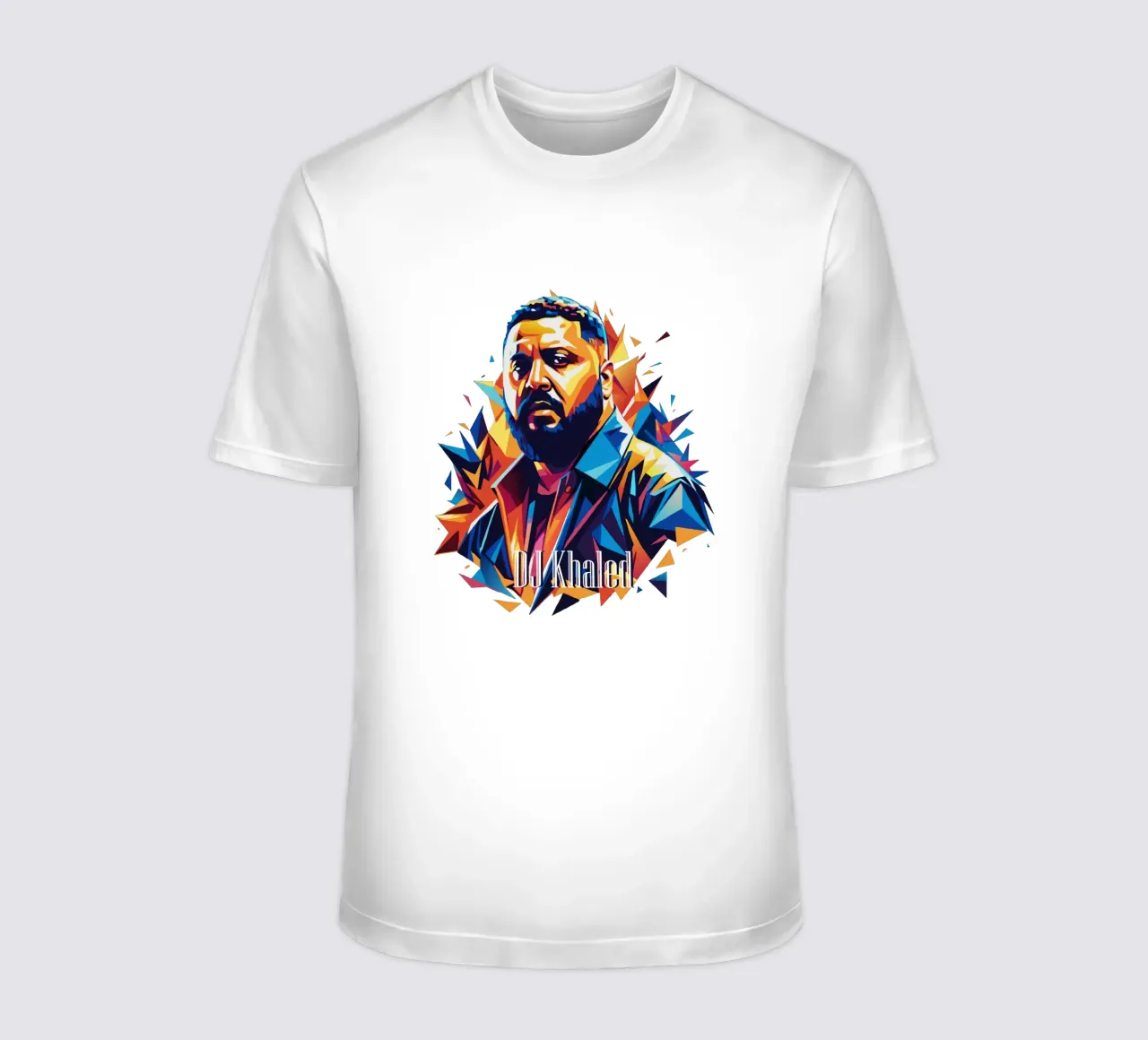 DJ Khaled Portrait in WPAP Pop Art t-shirt da vectorartnesia