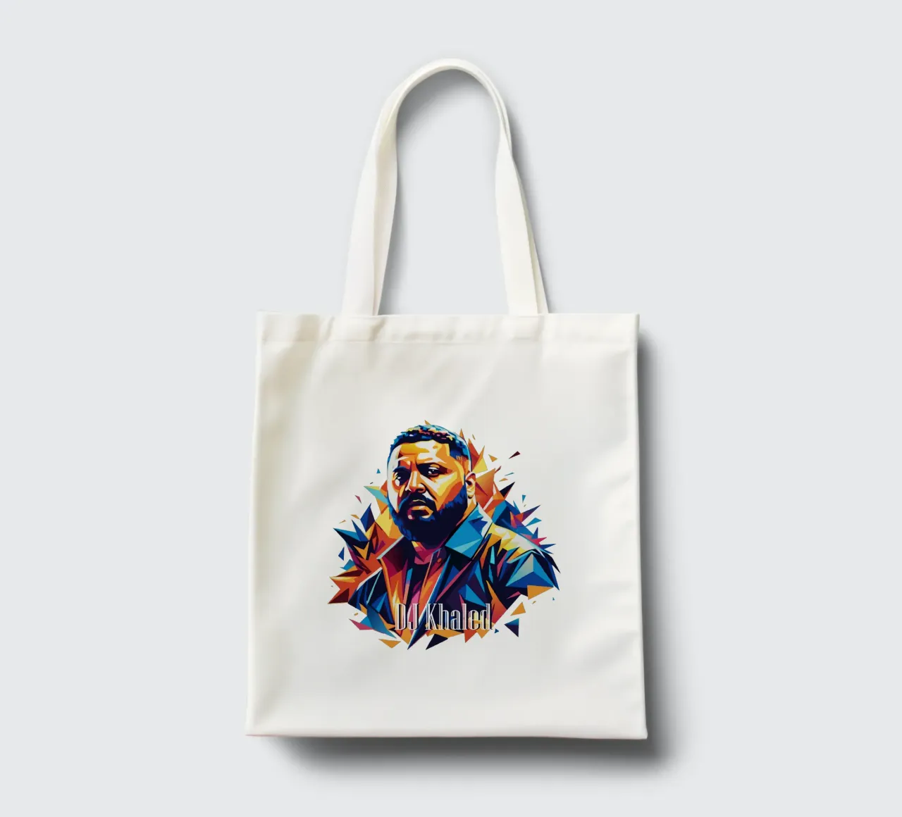DJ Khaled Portrait in WPAP Pop Art borsa in juta da vectorartnesia