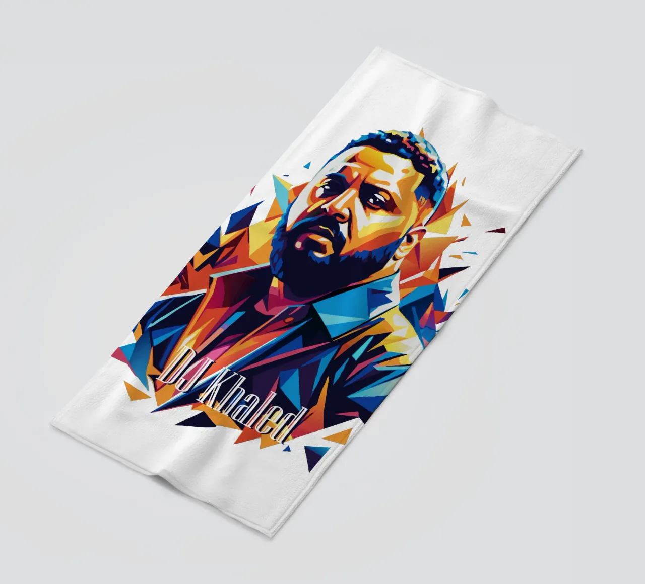 DJ Khaled Portrait in WPAP Pop Art telo mare da vectorartnesia