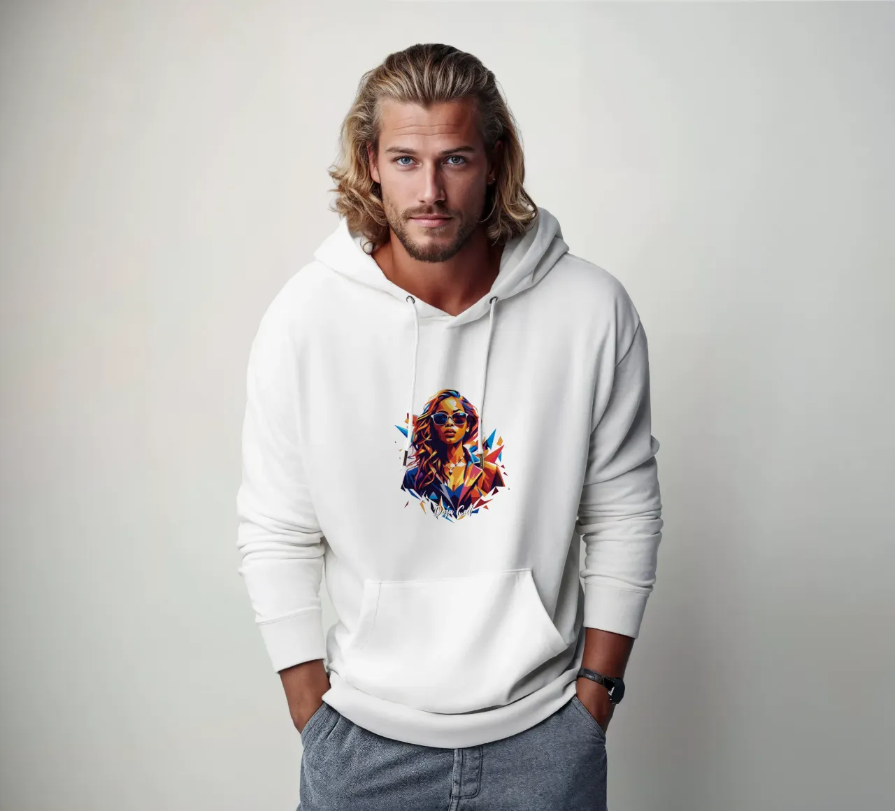 Doja Cat Portrait in WPAP Pop Art felpa con cappuccio da vectorartnesia