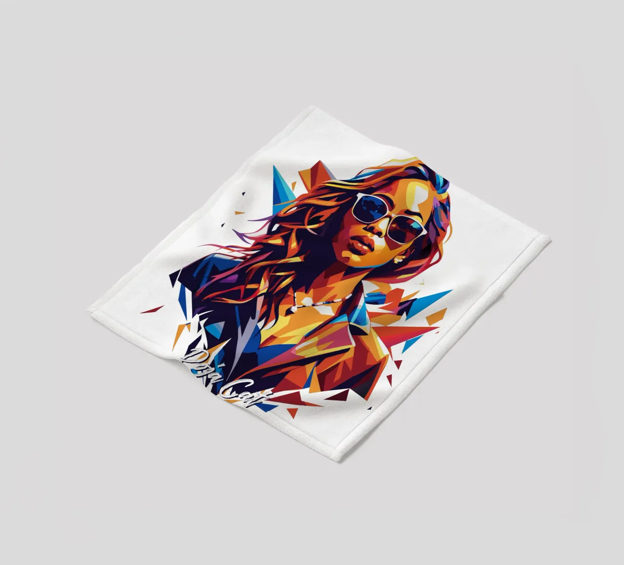 Doja Cat Portrait in WPAP Pop Art coperta in pile da vectorartnesia