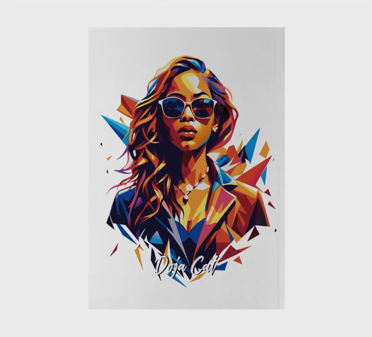 Doja Cat Portrait in WPAP Pop Art notebook by vectorartnesia