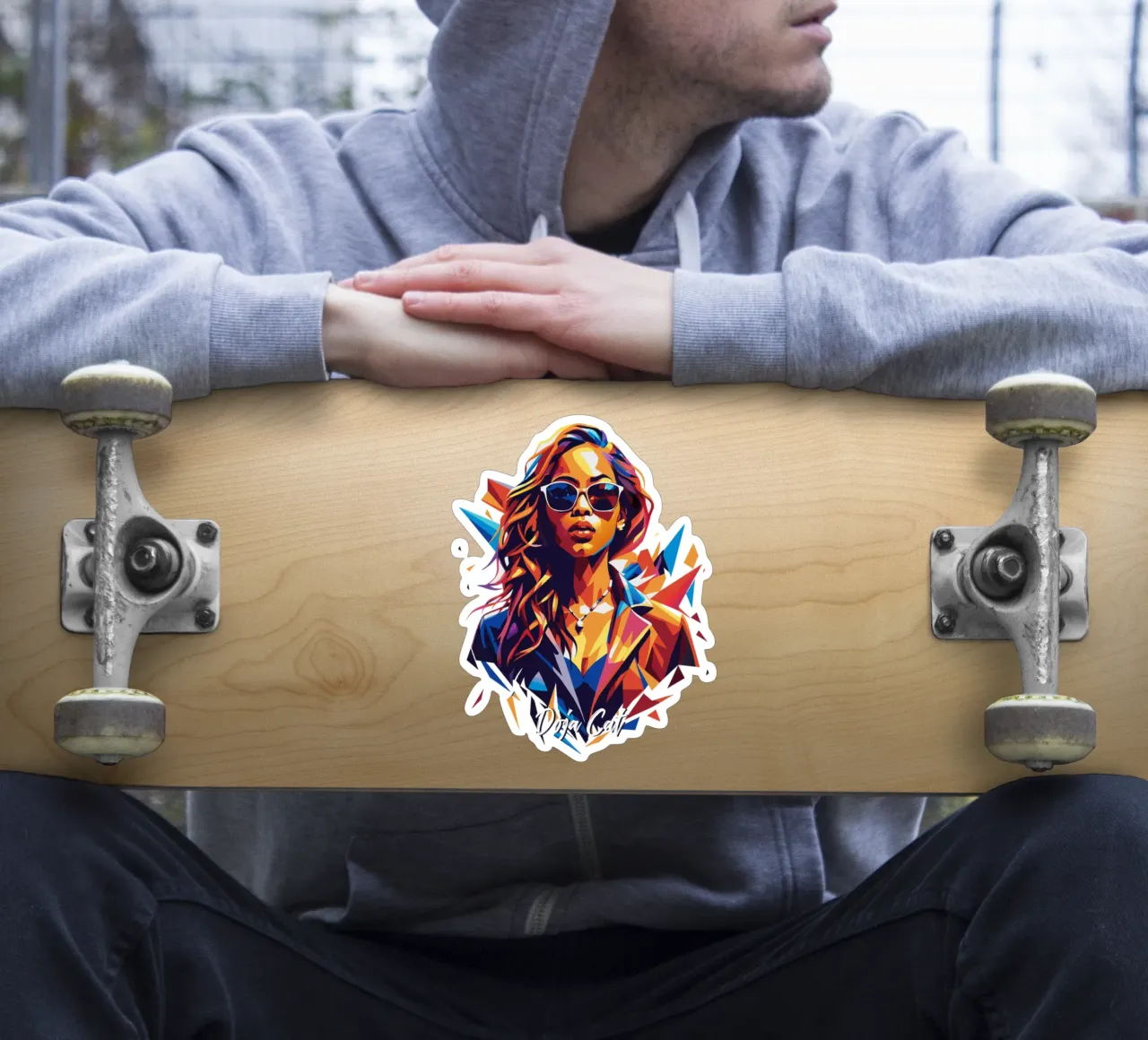Doja Cat Portrait in WPAP Pop Art adesivo da vectorartnesia