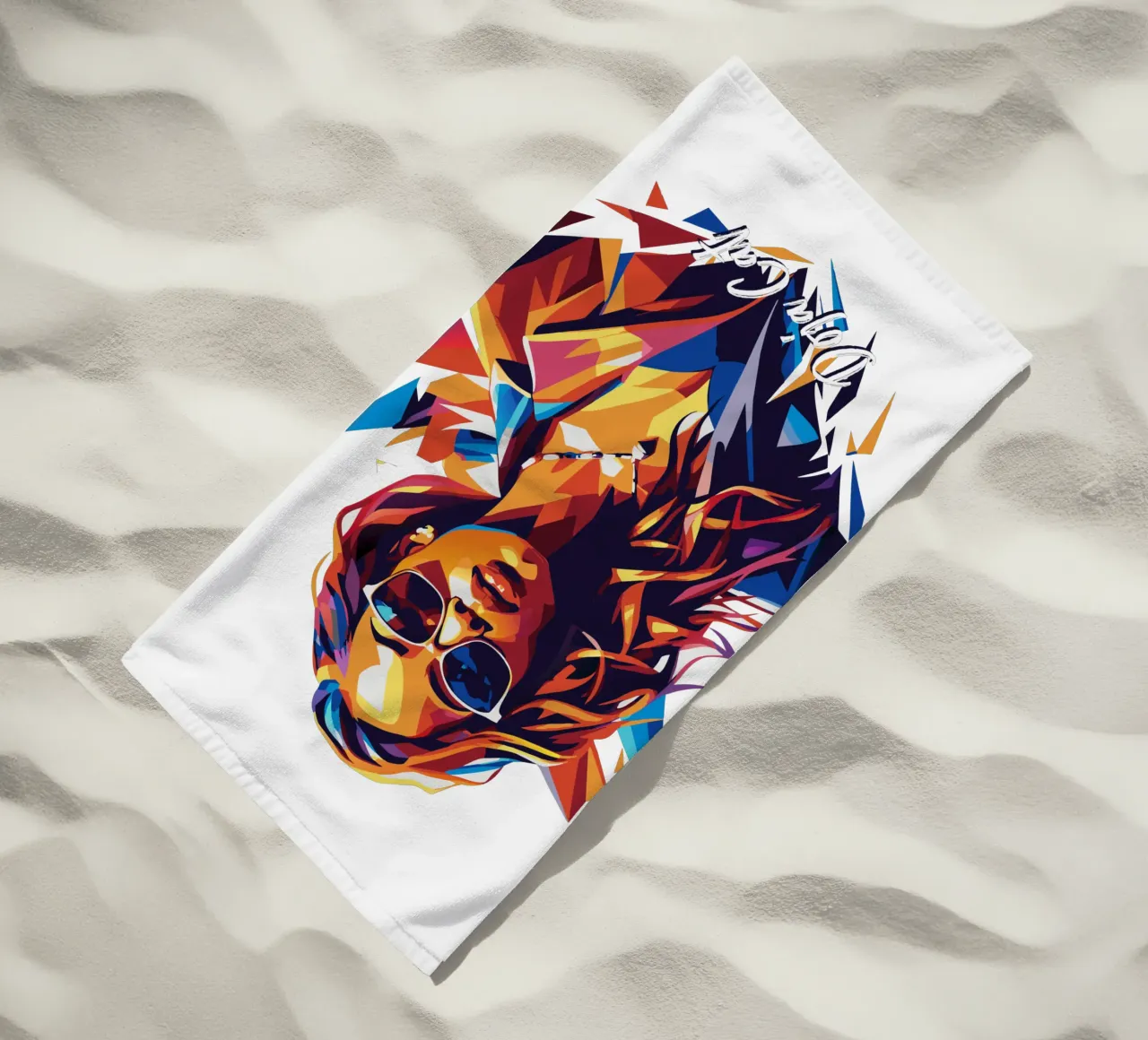 Doja Cat Portrait in WPAP Pop Art telo mare da vectorartnesia