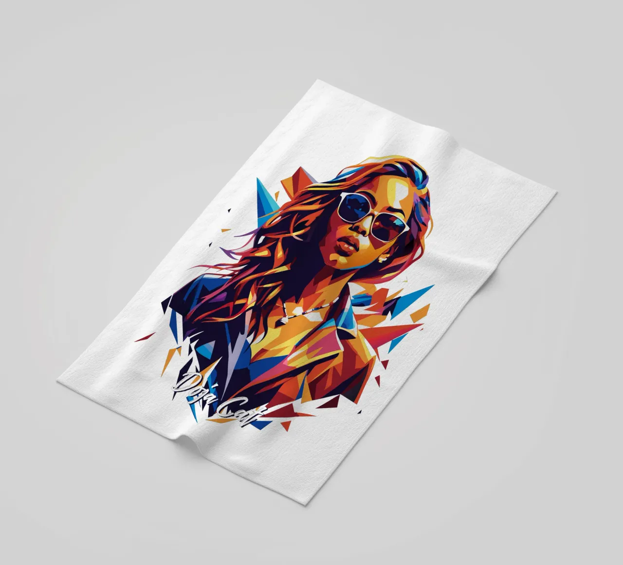 Doja Cat Portrait in WPAP Pop Art telo mare da vectorartnesia