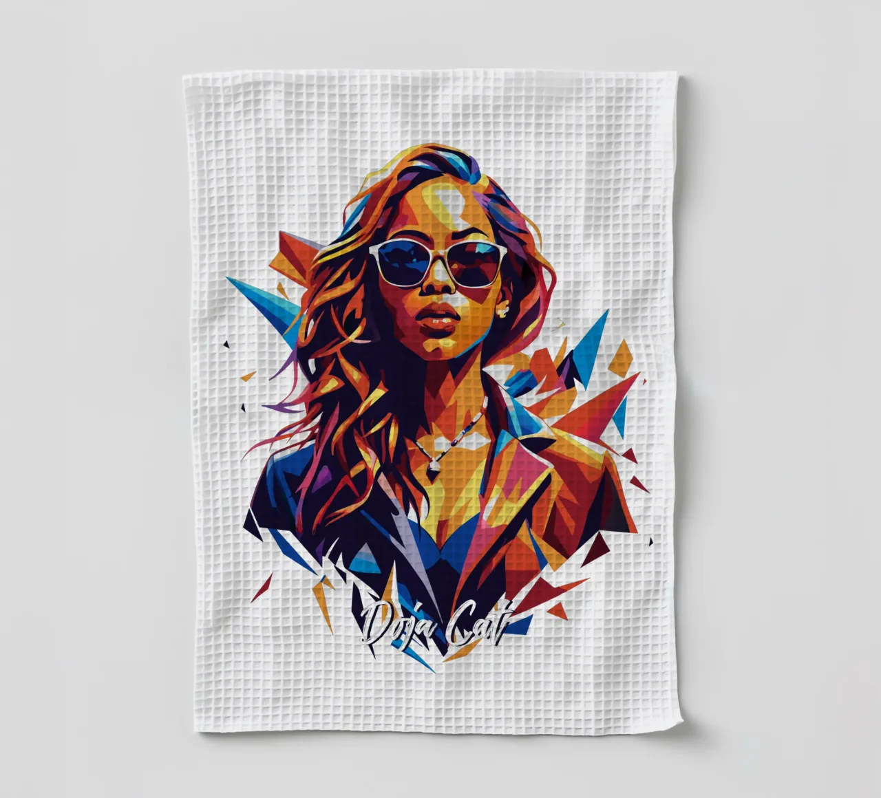 Doja Cat Portrait in WPAP Pop Art canovaccio da cucina da vectorartnesia
