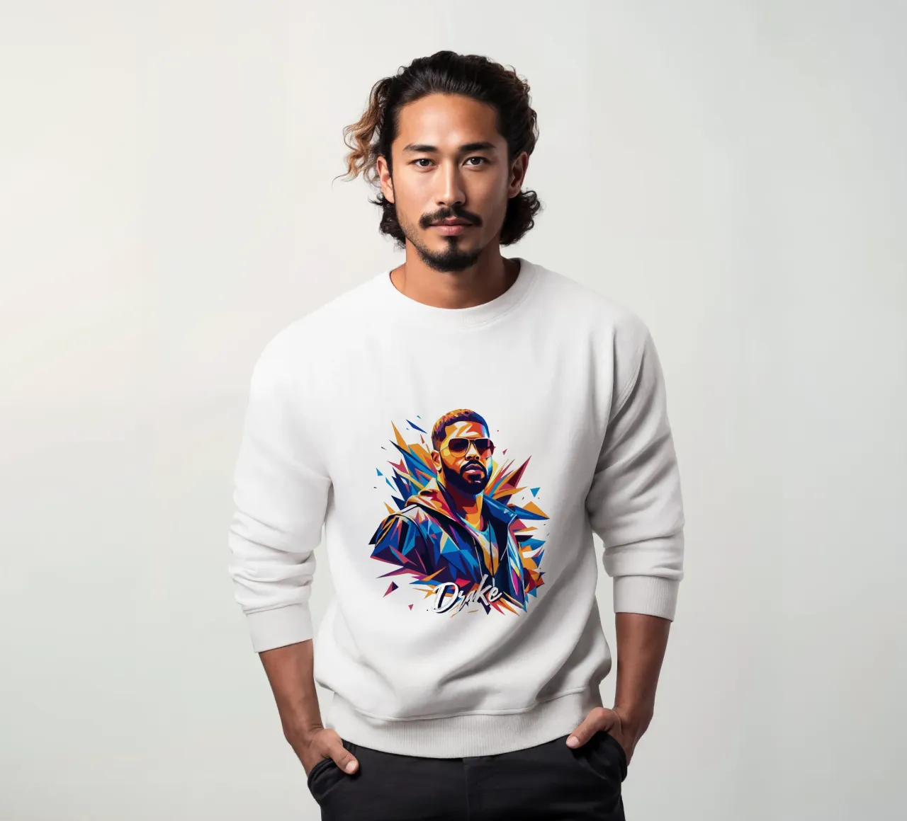 Drake Portrait in WPAP Pop Art felpa da vectorartnesia