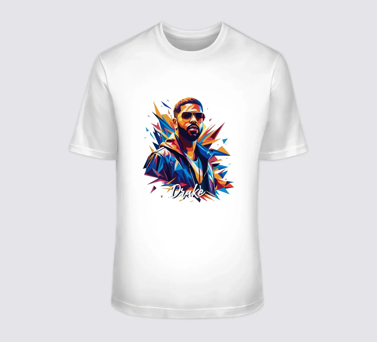 Drake Portrait in WPAP Pop Art t-shirt da vectorartnesia