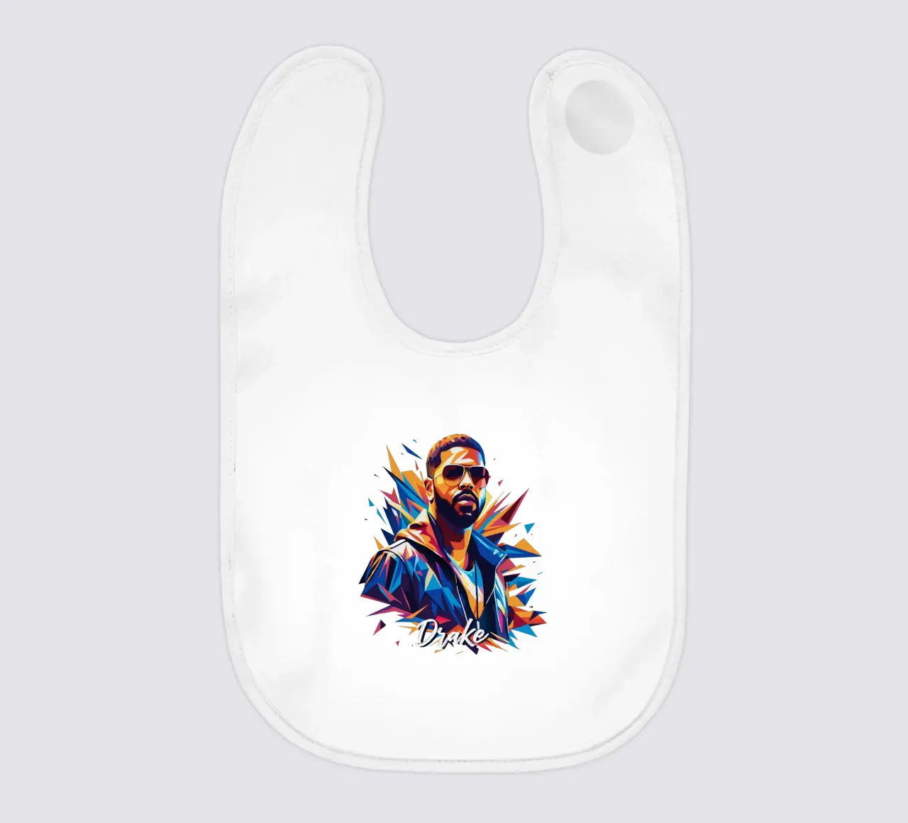 Drake Portrait in WPAP Pop Art bavaglino da vectorartnesia