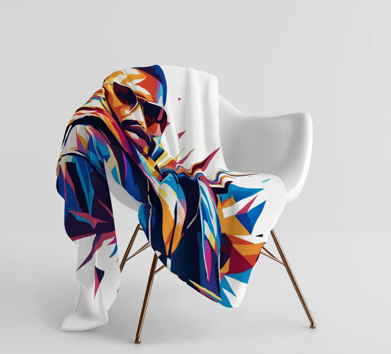 Drake Portrait in WPAP Pop Art coperta in pile da vectorartnesia