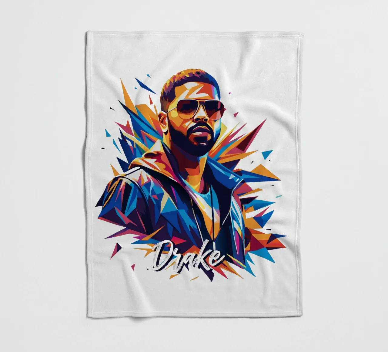 Drake Portrait in WPAP Pop Art coperta in pile da vectorartnesia