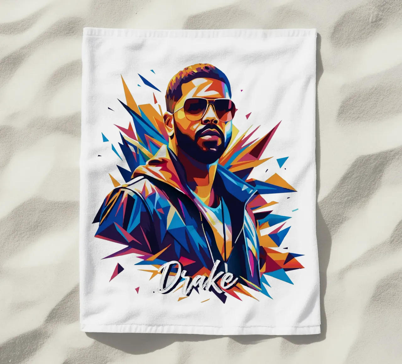 Drake Portrait in WPAP Pop Art telo mare da vectorartnesia