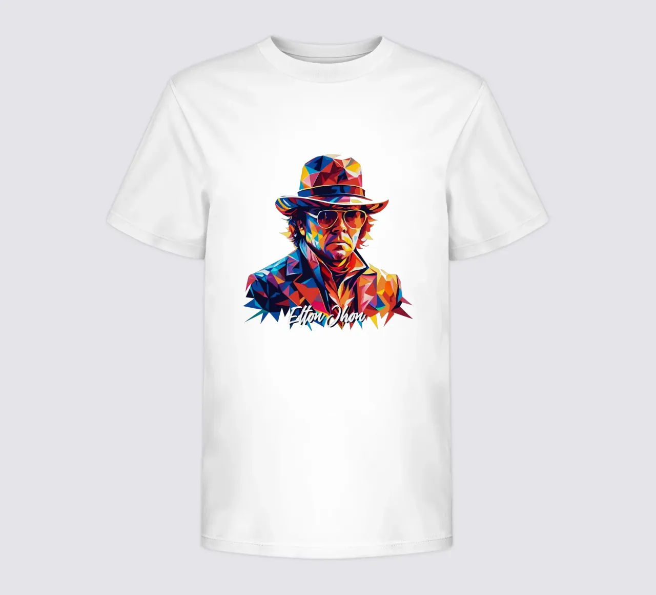 Elton Jhon Portrait in WPAP Pop Art t-shirt bambini da vectorartnesia