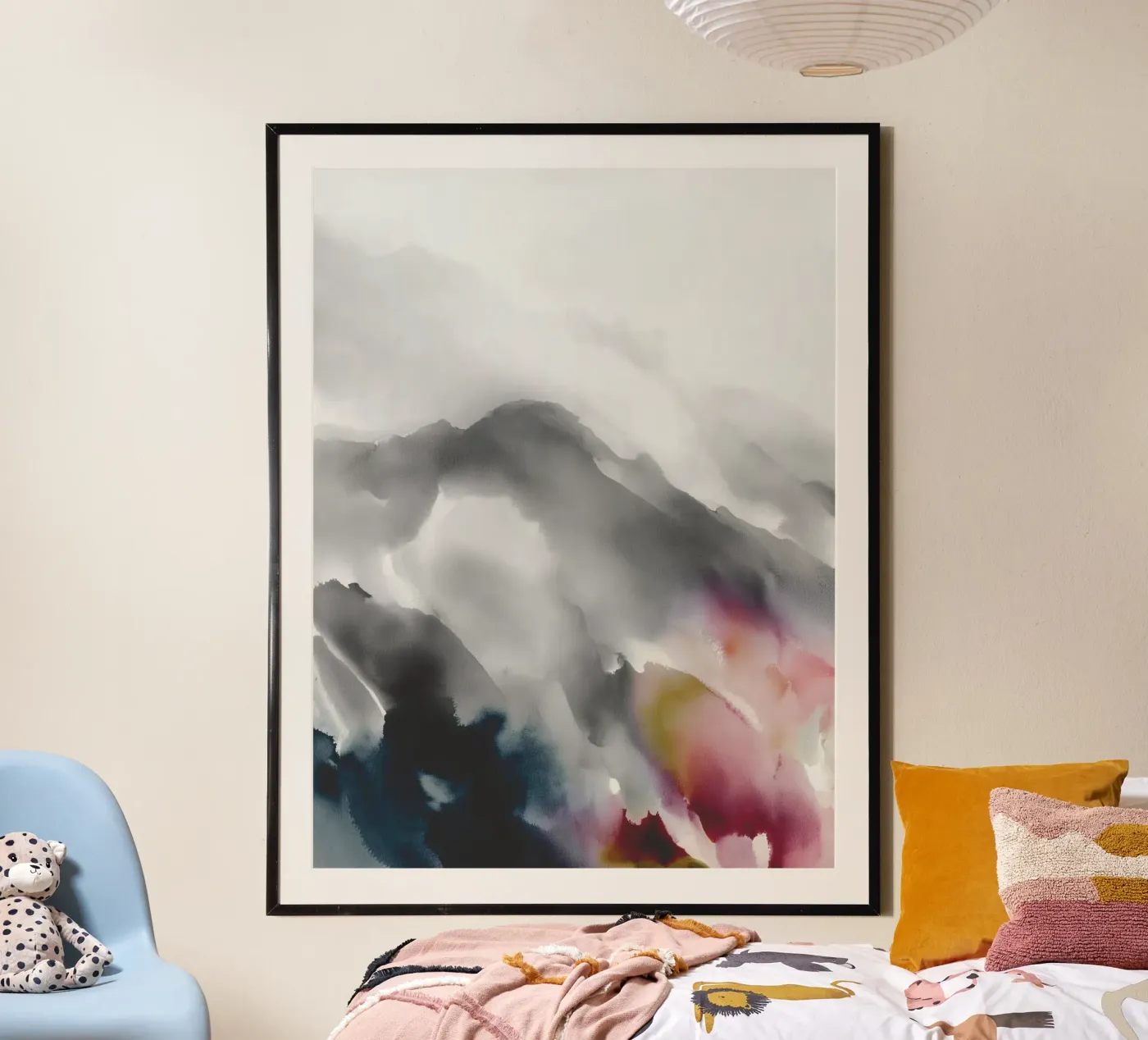Abstract Mountain Clouds Poster von Hazia
