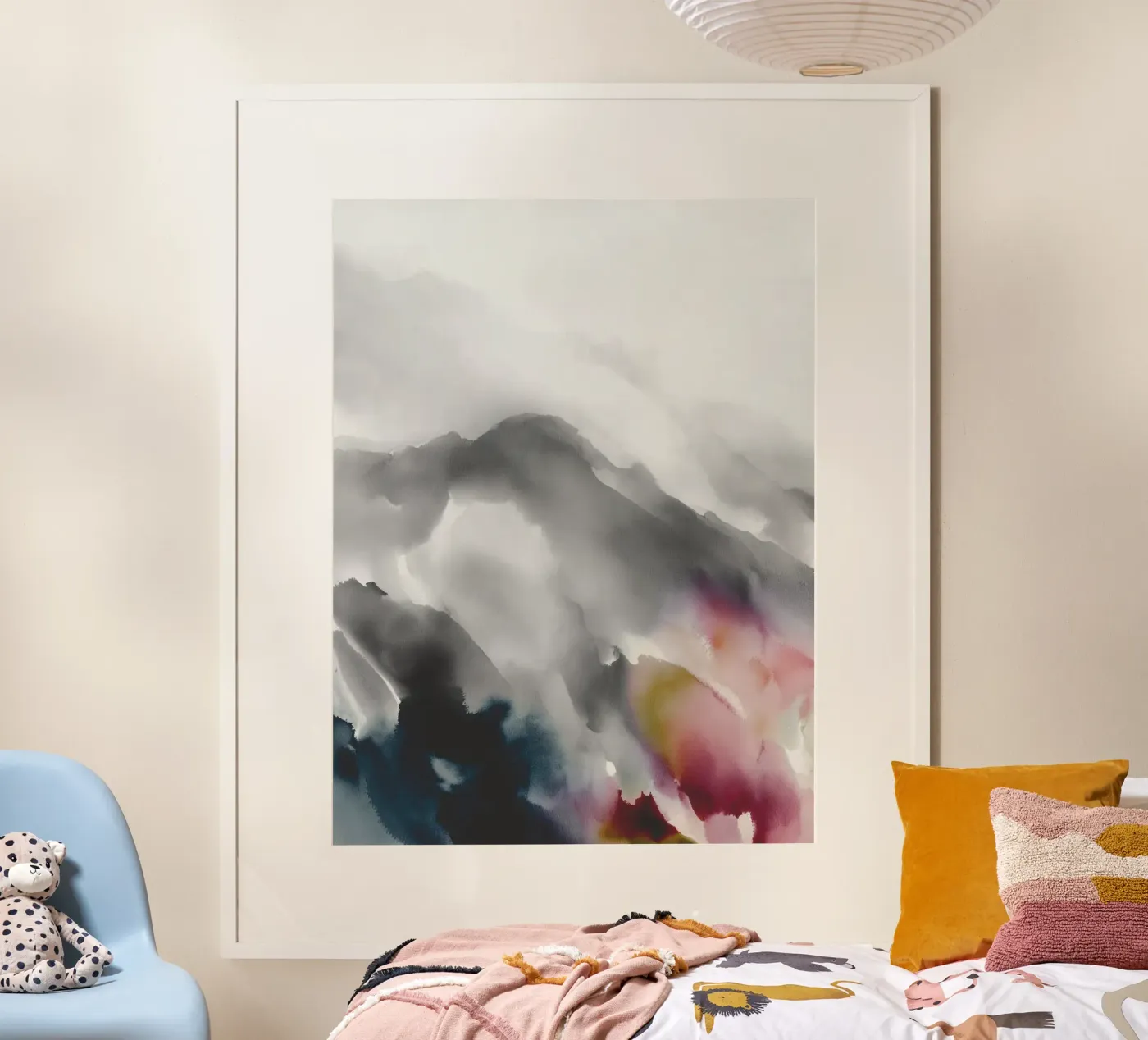 Abstract Mountain Clouds Poster von Hazia