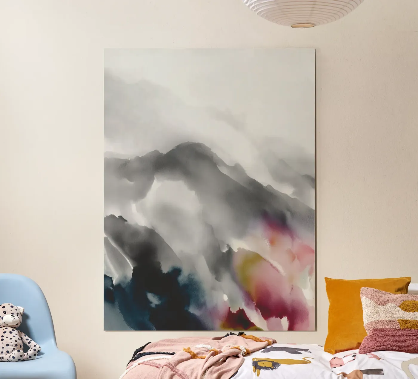 Abstract Mountain Clouds Poster von Hazia