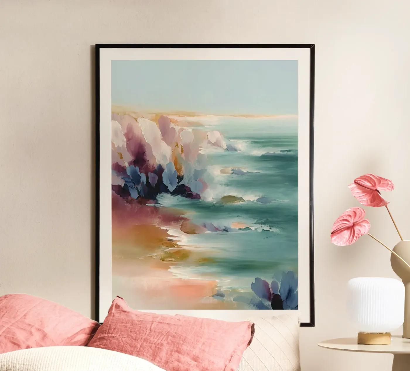 Soft Ocean Cliffs Poster von Hazia
