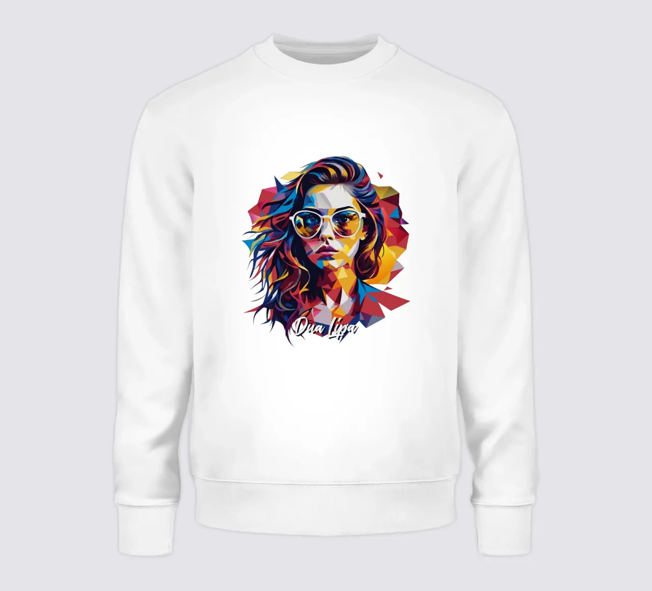 Dua Lipa Portrait in WPAP Pop Art felpa da vectorartnesia