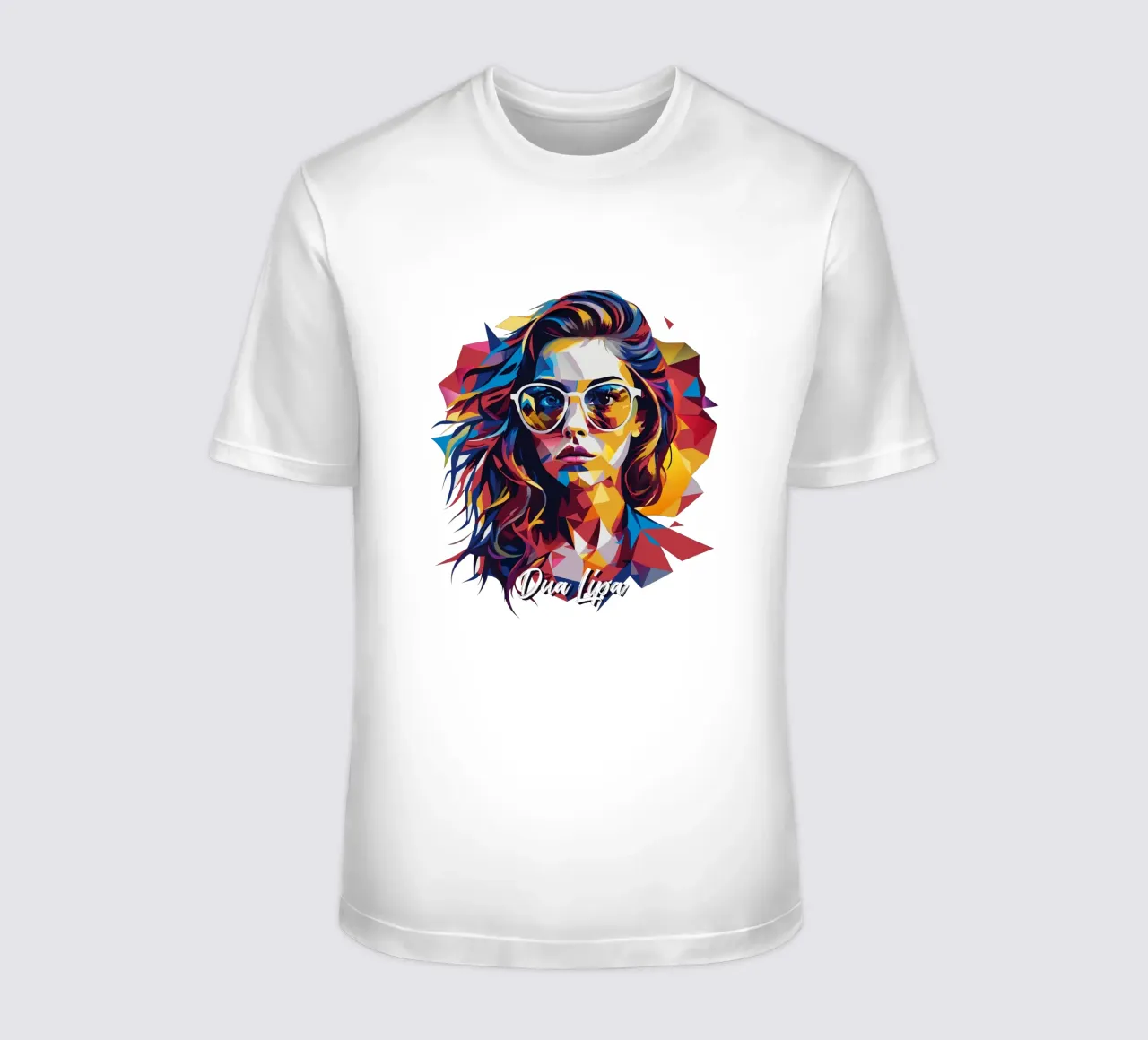 Dua Lipa Portrait in WPAP Pop Art t-shirt da vectorartnesia