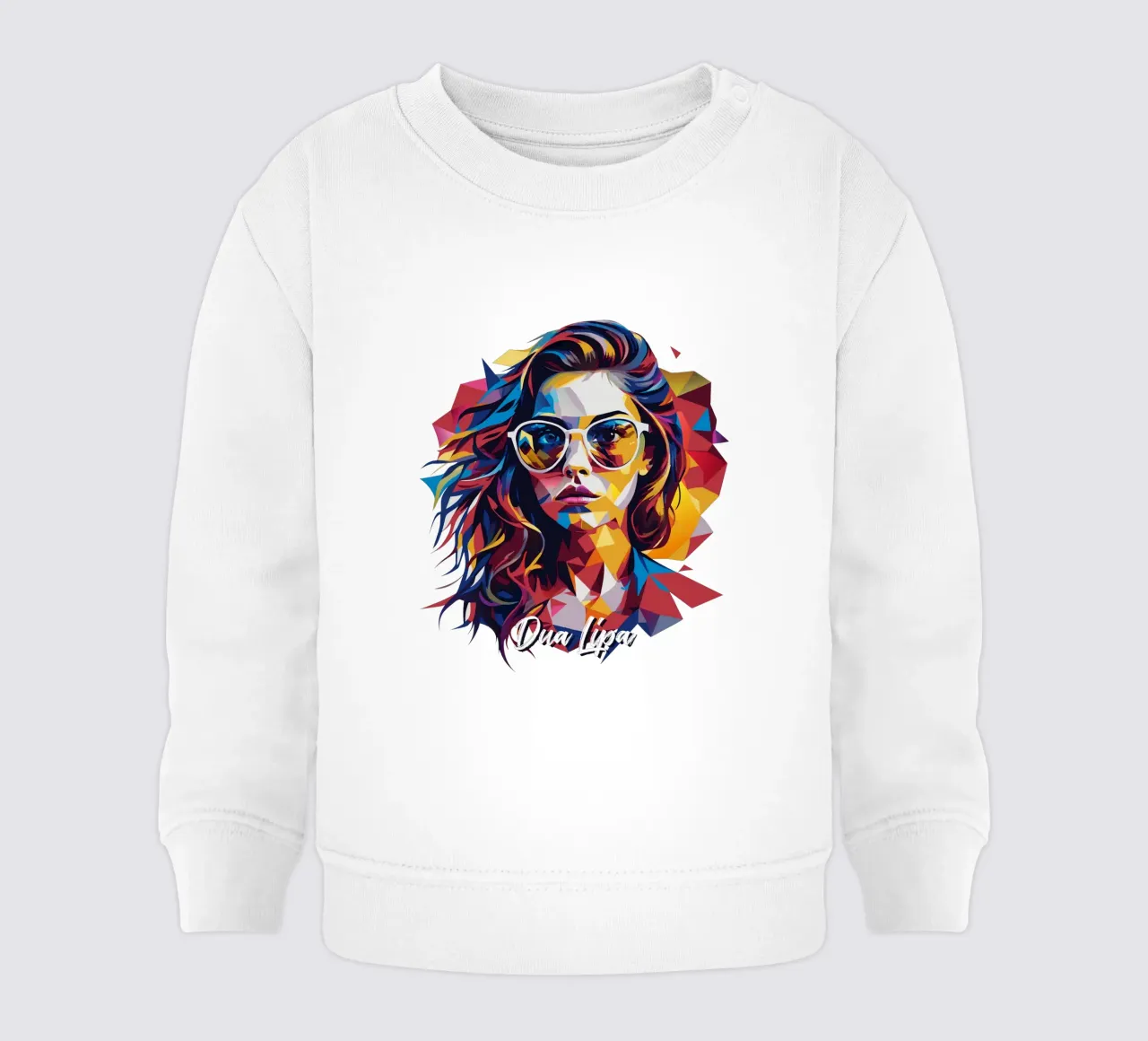 Dua Lipa Portrait in WPAP Pop Art felpa neonato da vectorartnesia