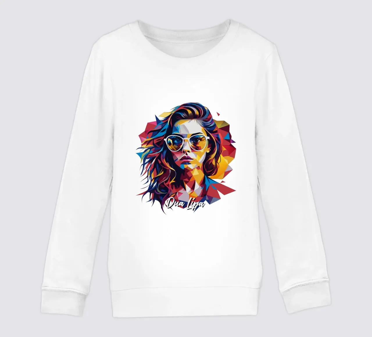 Dua Lipa Portrait in WPAP Pop Art felpa bambino da vectorartnesia