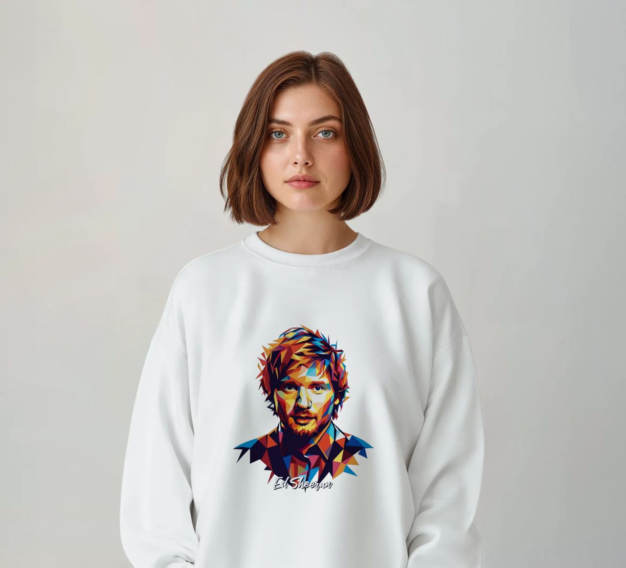 Ed Sheeran Portrait in WPAP Pop Art felpa da vectorartnesia