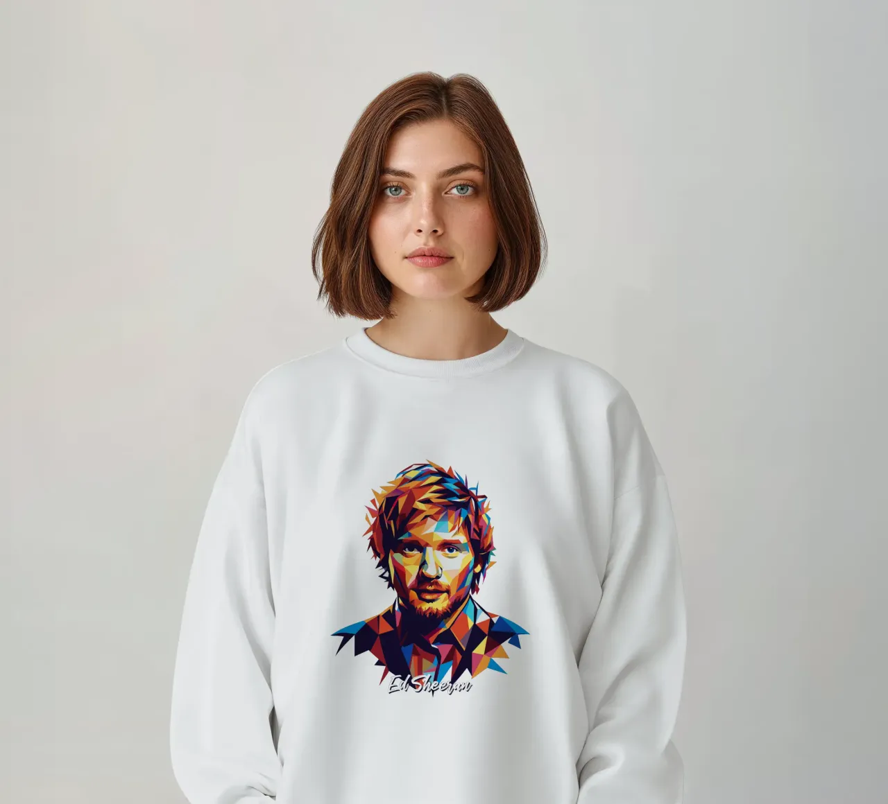 Ed Sheeran Portrait in WPAP Pop Art felpa da vectorartnesia