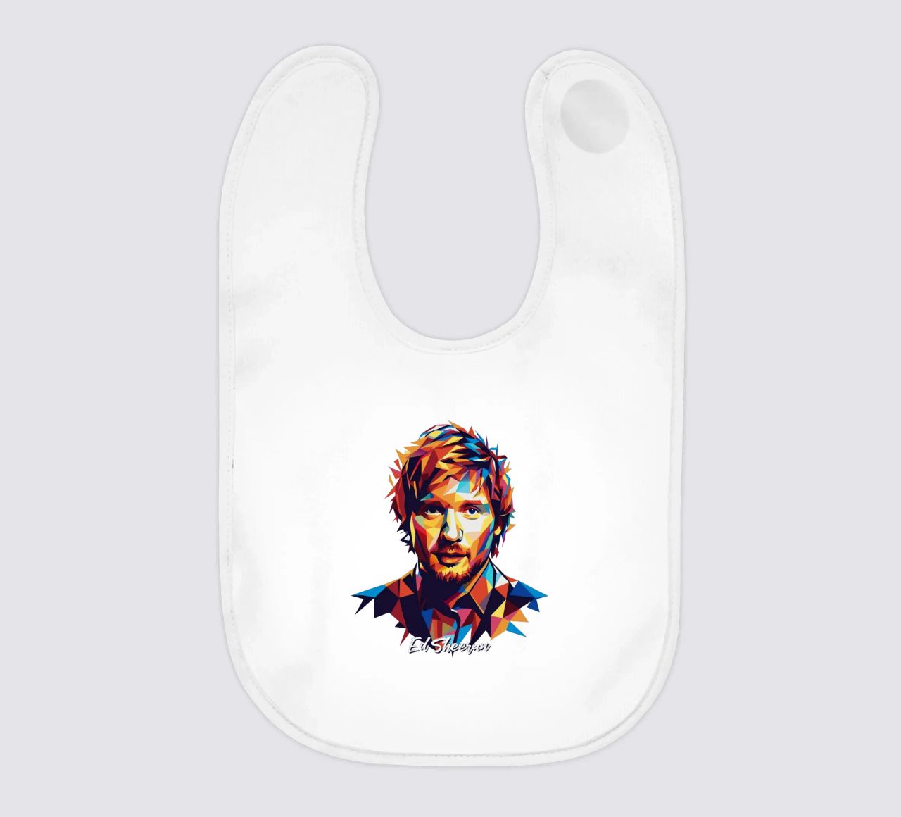 Ed Sheeran Portrait in WPAP Pop Art bavaglino da vectorartnesia