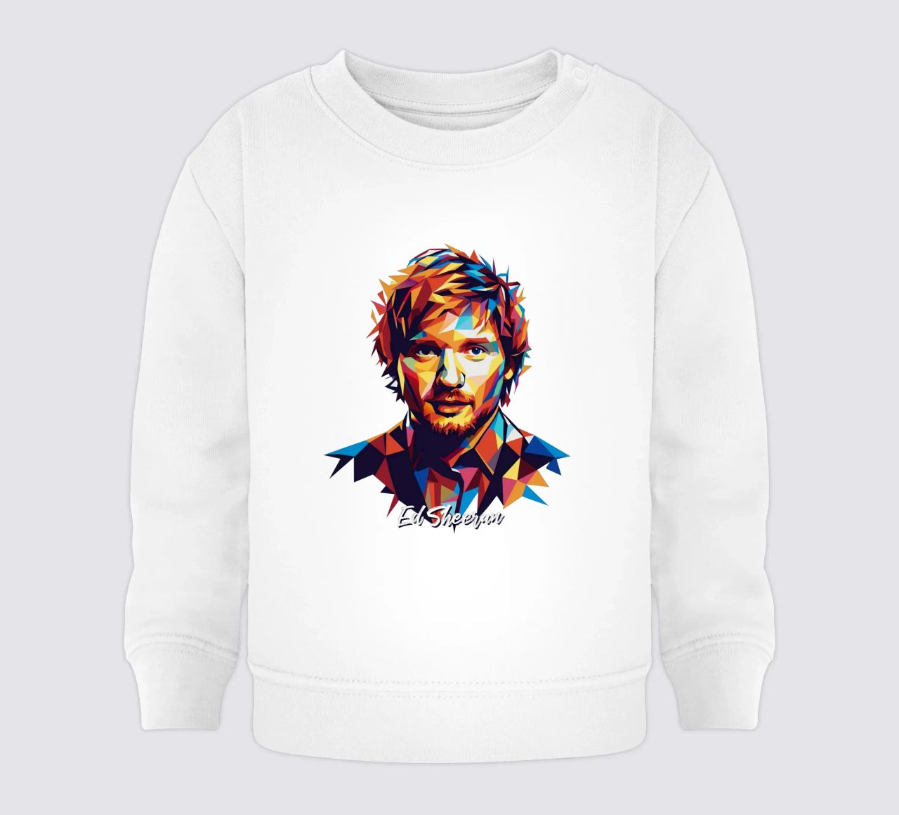 Ed Sheeran Portrait in WPAP Pop Art felpa neonato da vectorartnesia
