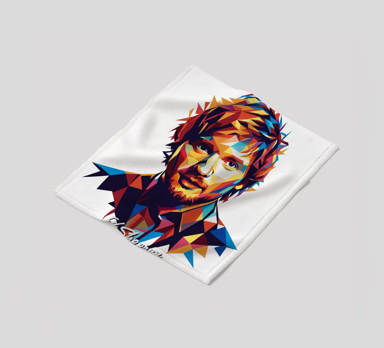 Ed Sheeran Portrait in WPAP Pop Art coperta in pile da vectorartnesia