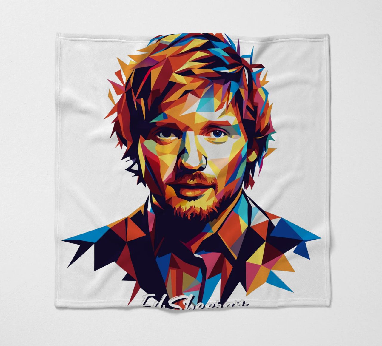 Ed Sheeran Portrait in WPAP Pop Art coperta in pile da vectorartnesia