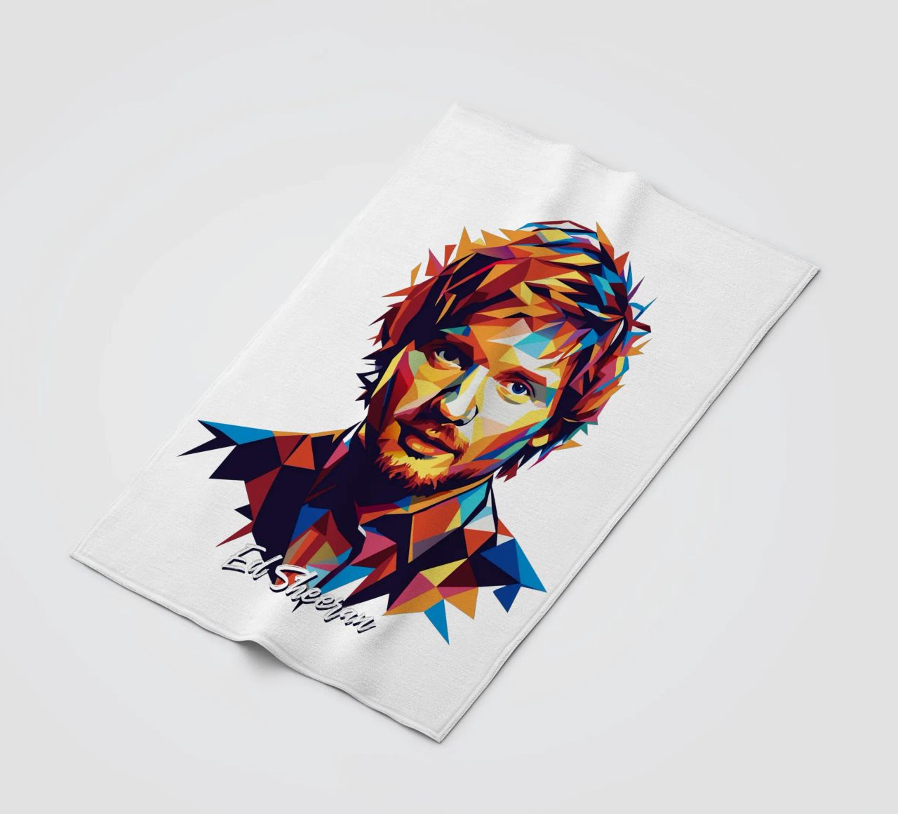 Ed Sheeran Portrait in WPAP Pop Art coperta in pile da vectorartnesia