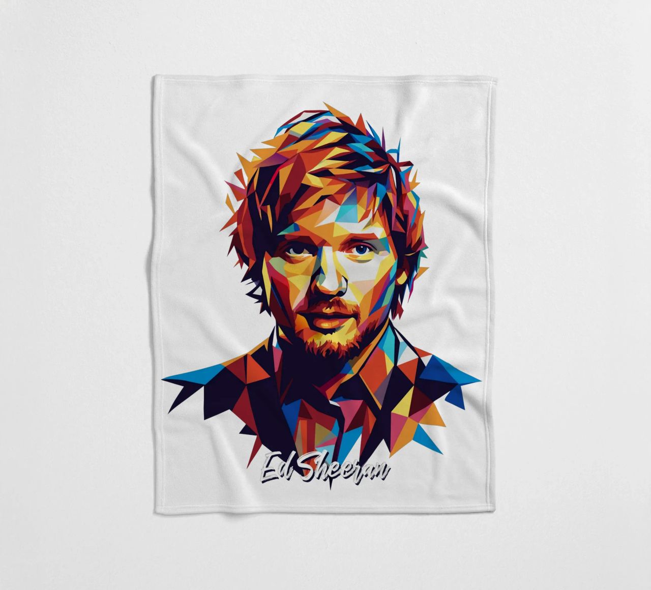 Ed Sheeran Portrait in WPAP Pop Art coperta in pile da vectorartnesia