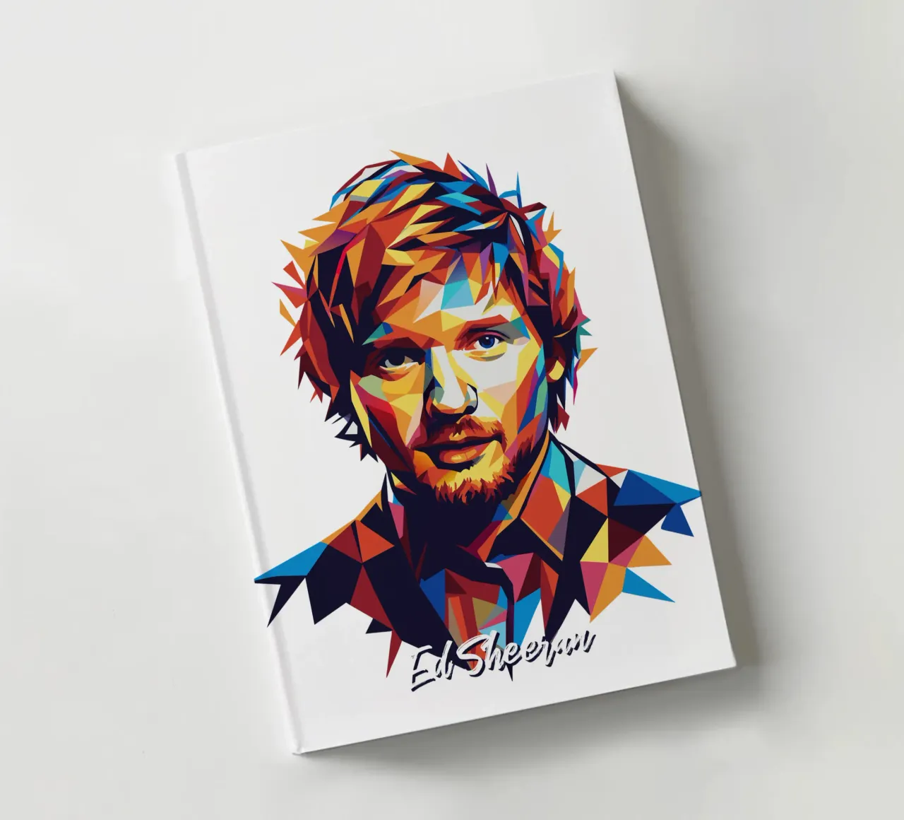 Ed Sheeran Portrait in WPAP Pop Art notebook by vectorartnesia